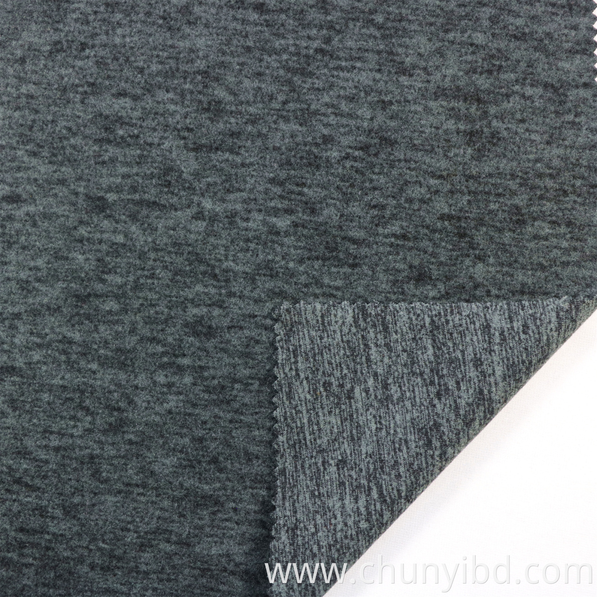 100% Polyester Spun fleece one side brushed fabric